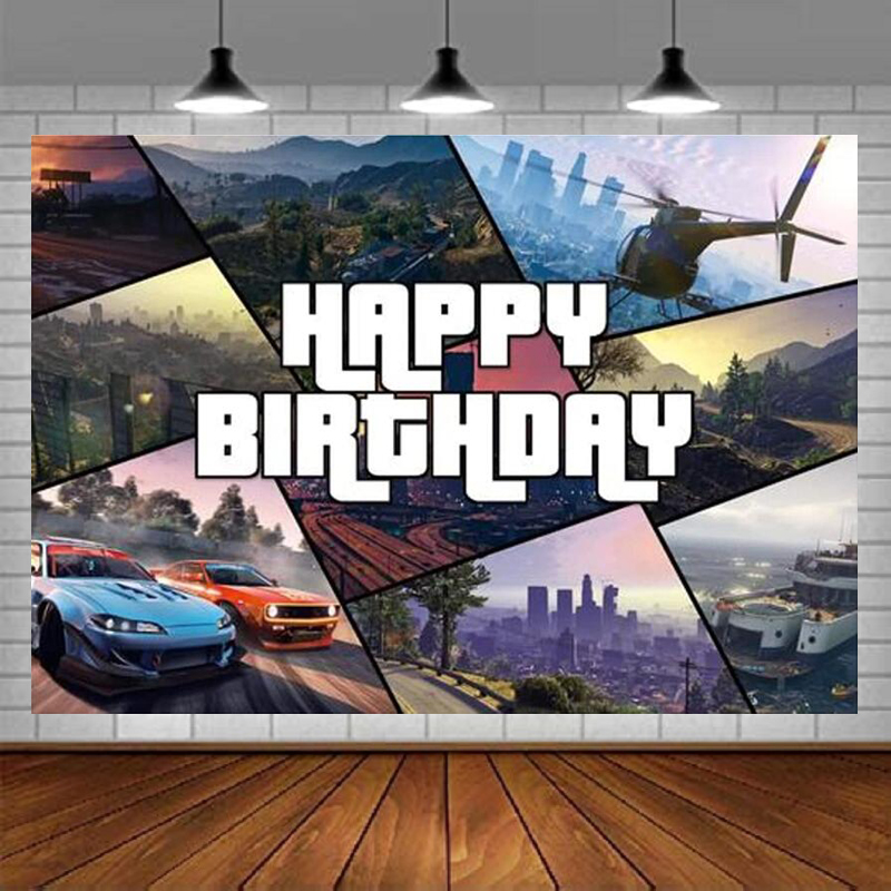 Outdoor Adventure Birthday Party - خلفية تصوير لألعاب أعياد الميلاد السعيدة